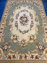 Hand Knotted Needlepoint Rug 8.6x5.7 Ft   #1448