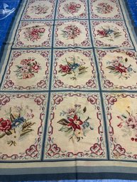 Hand Knotted Needlepoint Rug 9x6 Ft    #1449