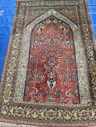 Hand Knotted Persian Silk Rug 3.7x5.4 Ft.  #1458