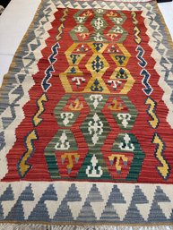 Hand Knotted Kilm Rug 5.7x3.7. Ft   #1362