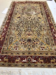 Hand Knotted Hereke Silk Rug 5.5x3 Ft   #1483