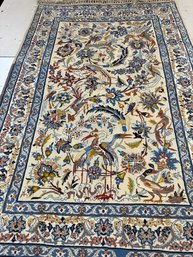 Fine Hand Knotted Persian Esfahan Rug 3.10x2.6 Ft  #1485