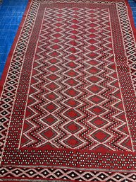 Hand Knotted Turkman Rug 9x5.7 Ft   #1492.