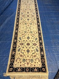 Hand Knotted Agra Tabriz Rug 13.5x2.9 Ft.  #1498