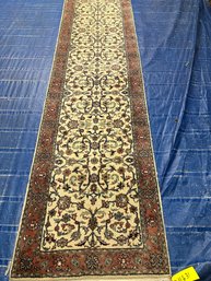 Hand Knotted Wool Tabriz Rug 12x2.6 Ft.  #1499