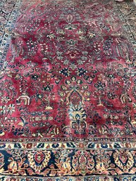 Antique Hand Knotted Persian Sarouk Rug11.5x8.8 Ft