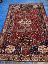 Hand Knotted Persian Ghasghie Rug 7.3x5.2 Ft   #1512.