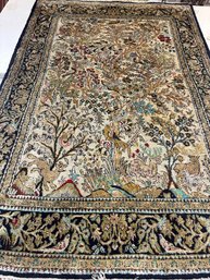 Hand Knotted Persian Qum  Silk Rug 3.5x5 Ft.  #1520.