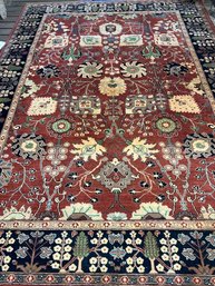 Hand Knotted Wool Heriz Rug11.6x8.10 Ft    #1531