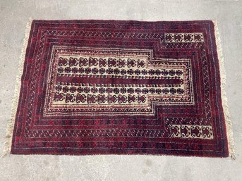 Hand Knotted Persian Balouch Rug 4x2.8 Ft   #1432