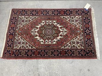 Hand Knotted Persian Bijar Rug 4x2.7 Ft   #1435.