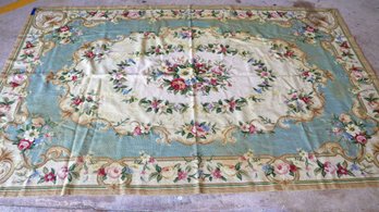 Hand Knotted Needlepoint Rug 8.6x5.7 Ft   #1448