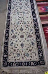 Hand Knotted Agra Tabriz Rug 13.5x2.9 Ft.  #1498