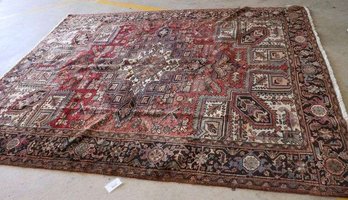 Hand Knotted Persian Heriz Rug 9.5x7.6 Ft   $1504.