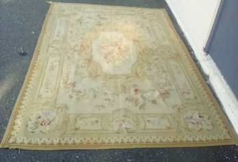 Hand Knotted Needlepoint Rug 9x6 Ft. #1593