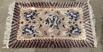 Hand Knotted Chinise Silk Rug 3x5 Ft   #1580.