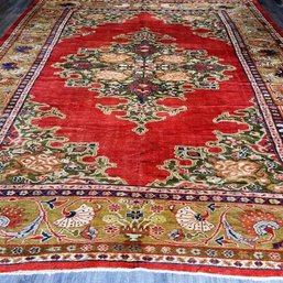 Antique Hand Knotted Mahal Rug 10x14 Ft   #4715