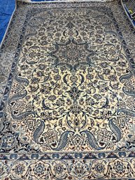 Hand Knotted Silk&wool Persian Nain Rug 9.6x6.4  Ft. #1564