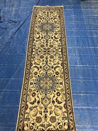 Hand Knotted Persian Nain Runner 7x2 Ft. #1576.