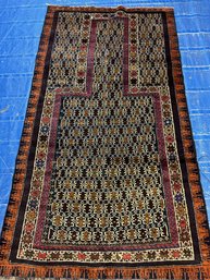 Hand Knotted Prayer Balouch Rug 6x3 Ft.  #1571.