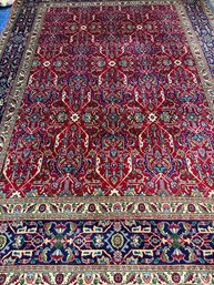 Hand Knotted Persian Tabriz Rug 8x11 Ft   #1388