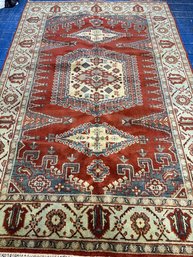 Hand Knotted Agra Tabriz Rug 9x5.11 Ft   #1441