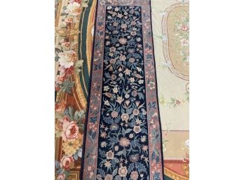 Hand Knotted Indo Tabriz Runner Rug  99'x27'. #3016