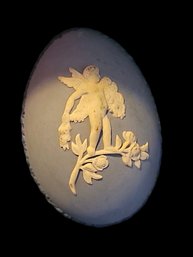 Vintage Made In England Wedgewood Egg Trinket Holder With Cherub