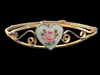 Vintage Gold-filled And Enameled Child's Bracelet