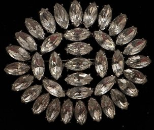 Antique Faceted Rhinestone Costume Brooch