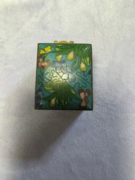 Vintage Marked Cloisonne Stamp Holder