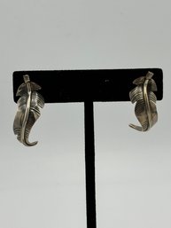 Modernist Signed Sterling Post Earrings