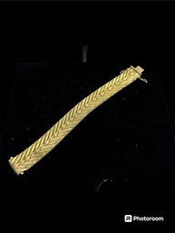 Gold Tone Double Clasp Bracelet