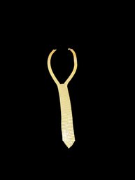 Vintage Gold Tone Paper Thin Mesh Tie