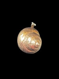 Vintage Made In Germany Gold Guilt Hand-painted And Hand-blown, Glass Ornament