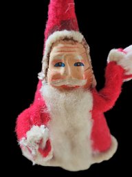 1940s Chenille Paper Mache And Felt Standing Santa Claus  PUTZ Figure Made In Japan