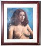 Three (3) Original Artworks Oil On Canvas & Pastel Nude Woman, Male Portrait & 'figura Obscura' Framed