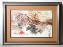 Five (5) Asian Themed Vintage Signed Artworks Watercolors & Prints On Paper Landscapes Figures