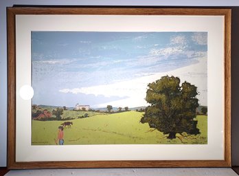 Tom Bartek 1972 Signed Limited Edition Serigraph 'Nebraska Landscape'