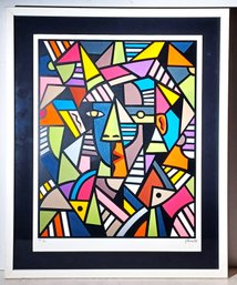 John Rosa 1994 Listed American 20th C Artist Signed Original Cubist Geometric Abstract Artist Proof 2/2