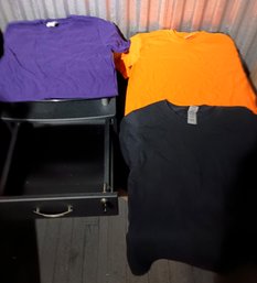 Brand New 100 Cotton Tee Shirts - Three (3) - Purple Orange Black Size Ladies Womens Small