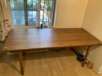 Large Well Made Country Pine Dining Room Table