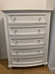 White 5 Drawer Bedroom Dresser