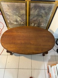 Oval Coffee Table With Queen Anne Legs