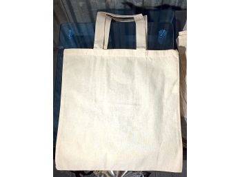White 100 Percent Cotton Tote Bags New Unused 16' Tall 15' Wide 8' Handle Twelve (12) Pieces