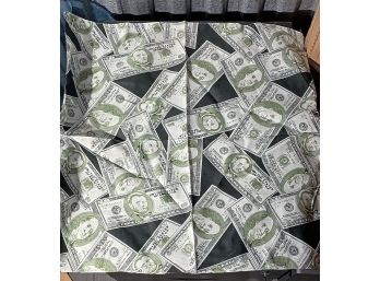 Six (6)100 Cotton Money Currency (50 Dollar Bills) Image Unisex Bandanas Approx. 21 X 21 New!