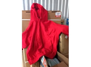 Brand New Heavy Duty Cotton Champion Hoodie Sweatshirt Size: Large Color: Red Count: One (1) Piece