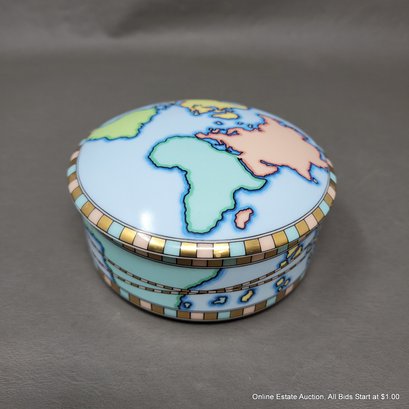 Tiffany & Co. Porcelain World Trinket Box