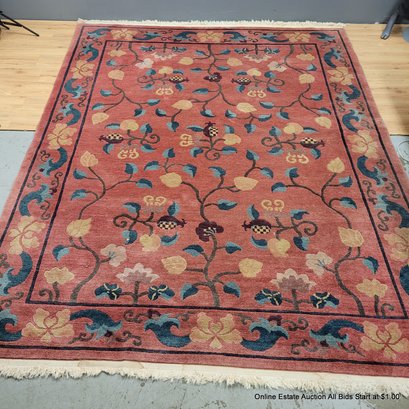 Wool & Cotton Tibetan Hand- Woven Carpet (local Pick Up Only)