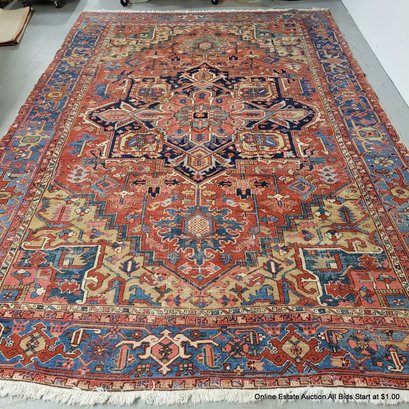 Hand Knotted Wool On Cotton Carpet 13' 9' X 9' 6 ' (LOCAL PICK-UP ONLY)